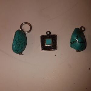 Turquoise Stone Charms Set